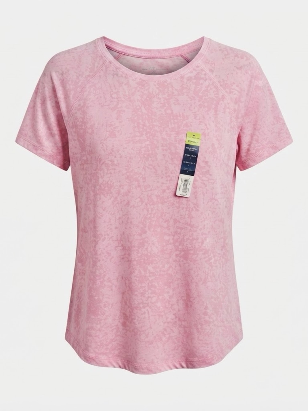 Tek Gear Essential Gear Womens Medium Pink Burnout Short Sleeve Active Top NWT